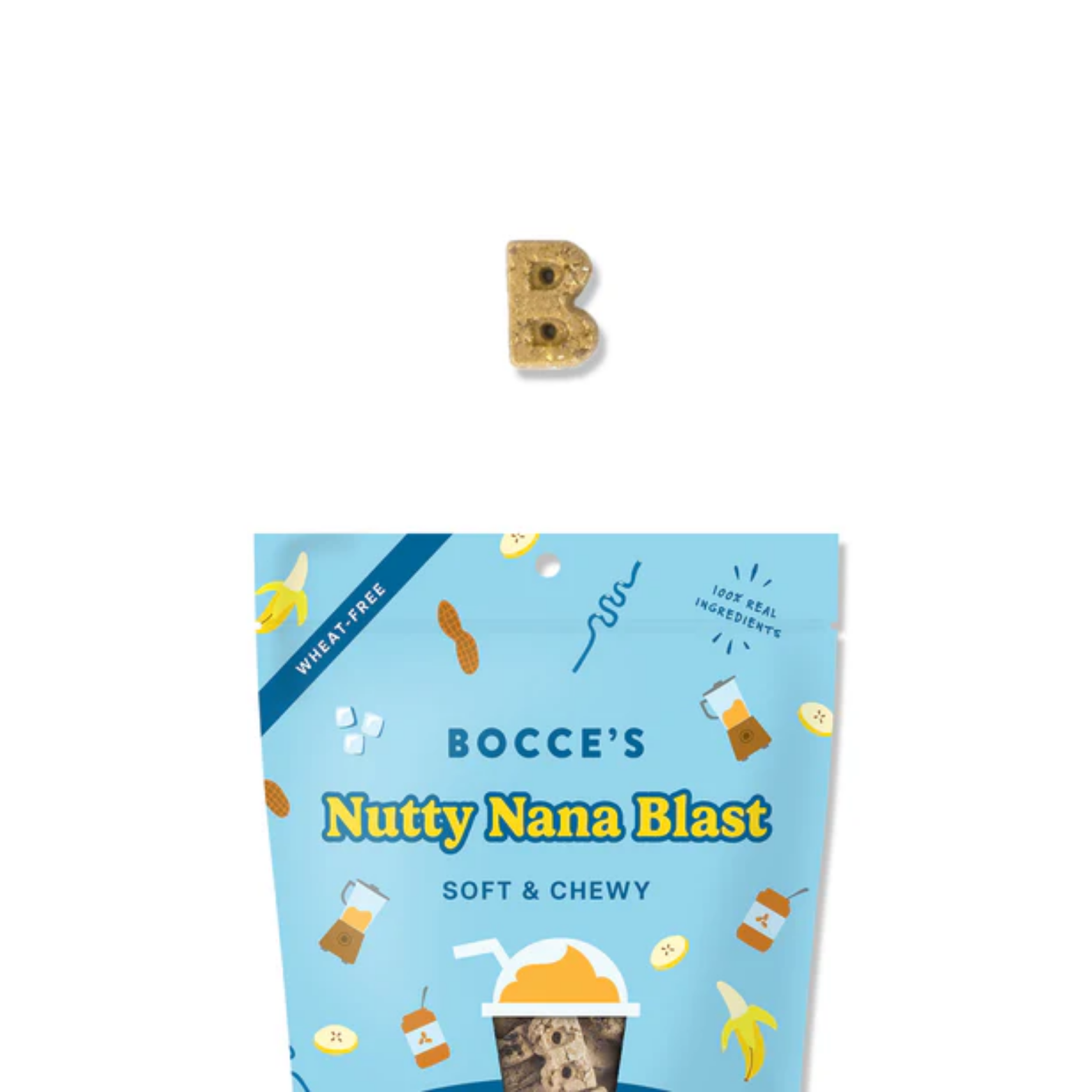 Bocce's Bakery Nutty Nana Blast Shake Soft & Chewy Dog Treats 6 oz