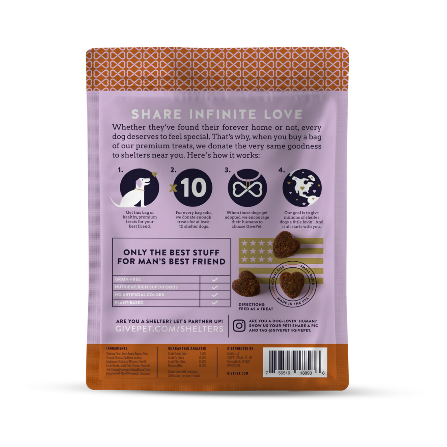 GivePet Off-Leash Leisure Soft & Chewy Dog Training Treats 6oz