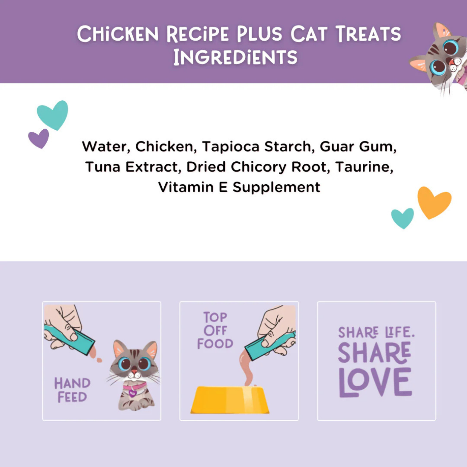 Love, Nala Mousse Chicken Plus Recipe Grain-Free Lickable Cat Treats, case of 4