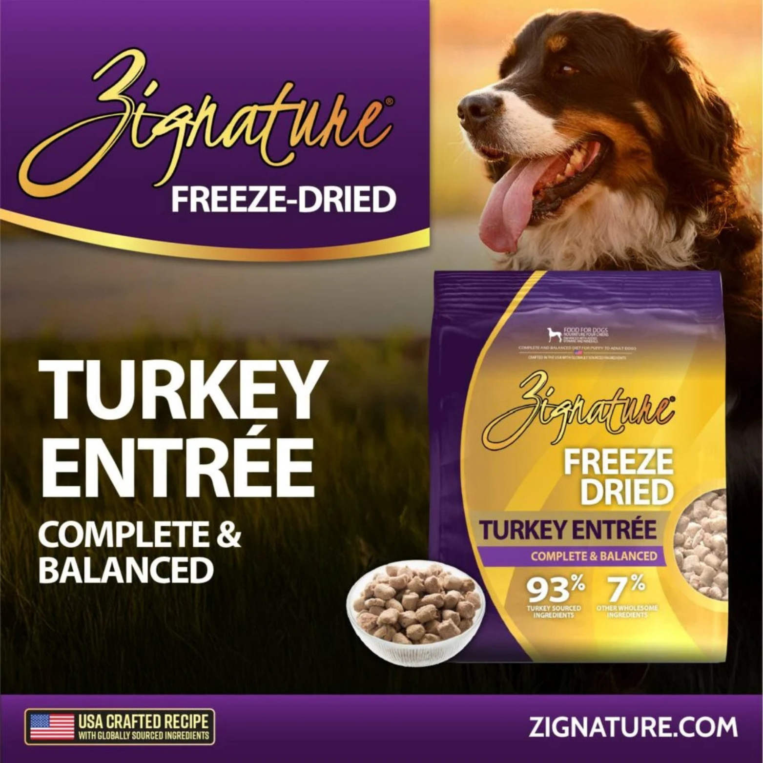 Zignature Turkey Entrée Limited Ingredient Formula Freeze-Dried Dog Food