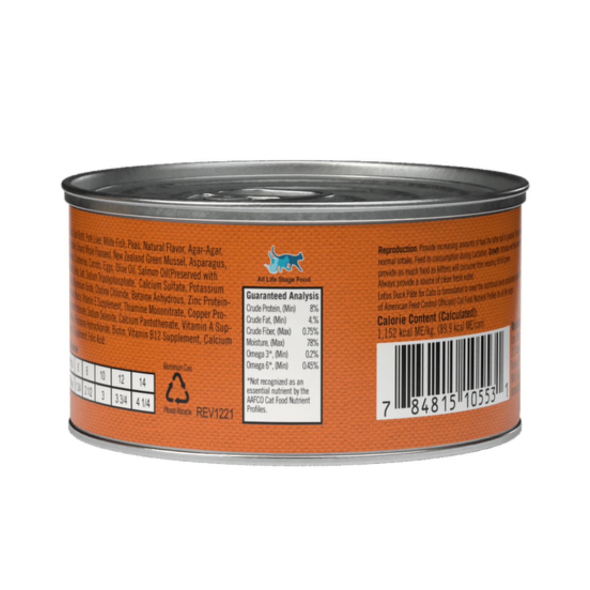 Lotus Duck Pate Grain-Free Canned Cat Food, 2.75 oz