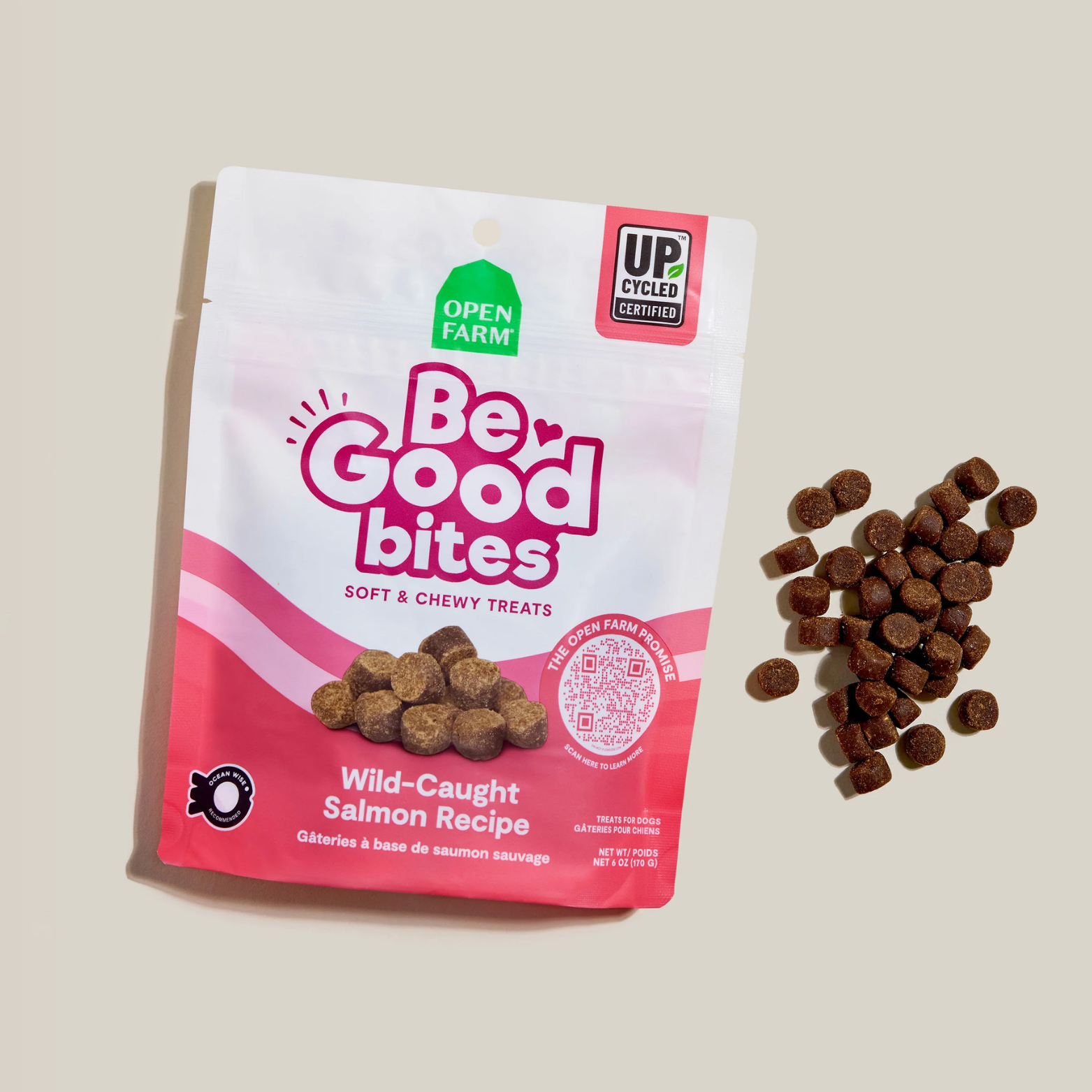 Open Farm Be Good Bites Salmon Soft & Chewy Dog Treats 6 oz