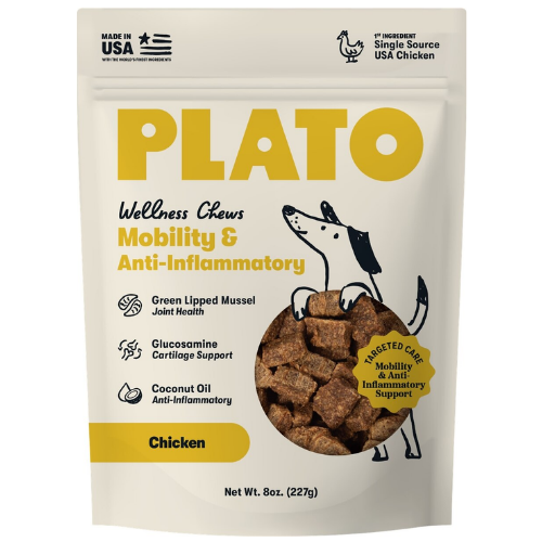 Plato Wellness Chews Mobility & Anti-Inflammatory Air-Dried Dog Treats