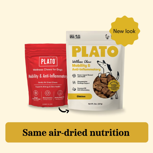 Plato Wellness Chews Mobility & Anti-Inflammatory Air-Dried Dog Treats