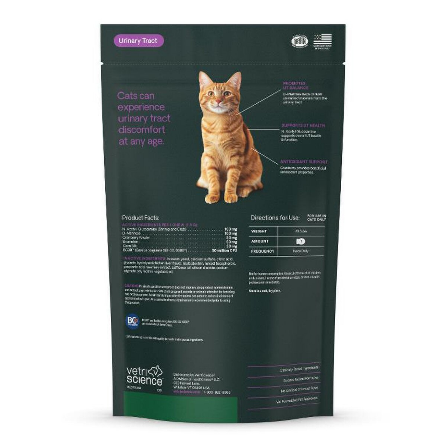 VetriScience Urinary Tract Health Chews for Cats 60ct