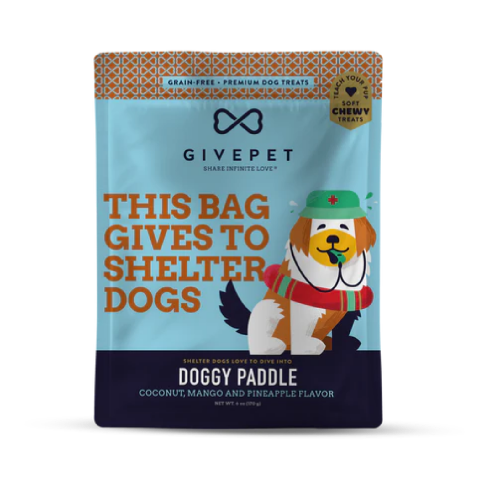 GivePet Doggy Paddle Soft & Chewy Dog Training Treats 6oz