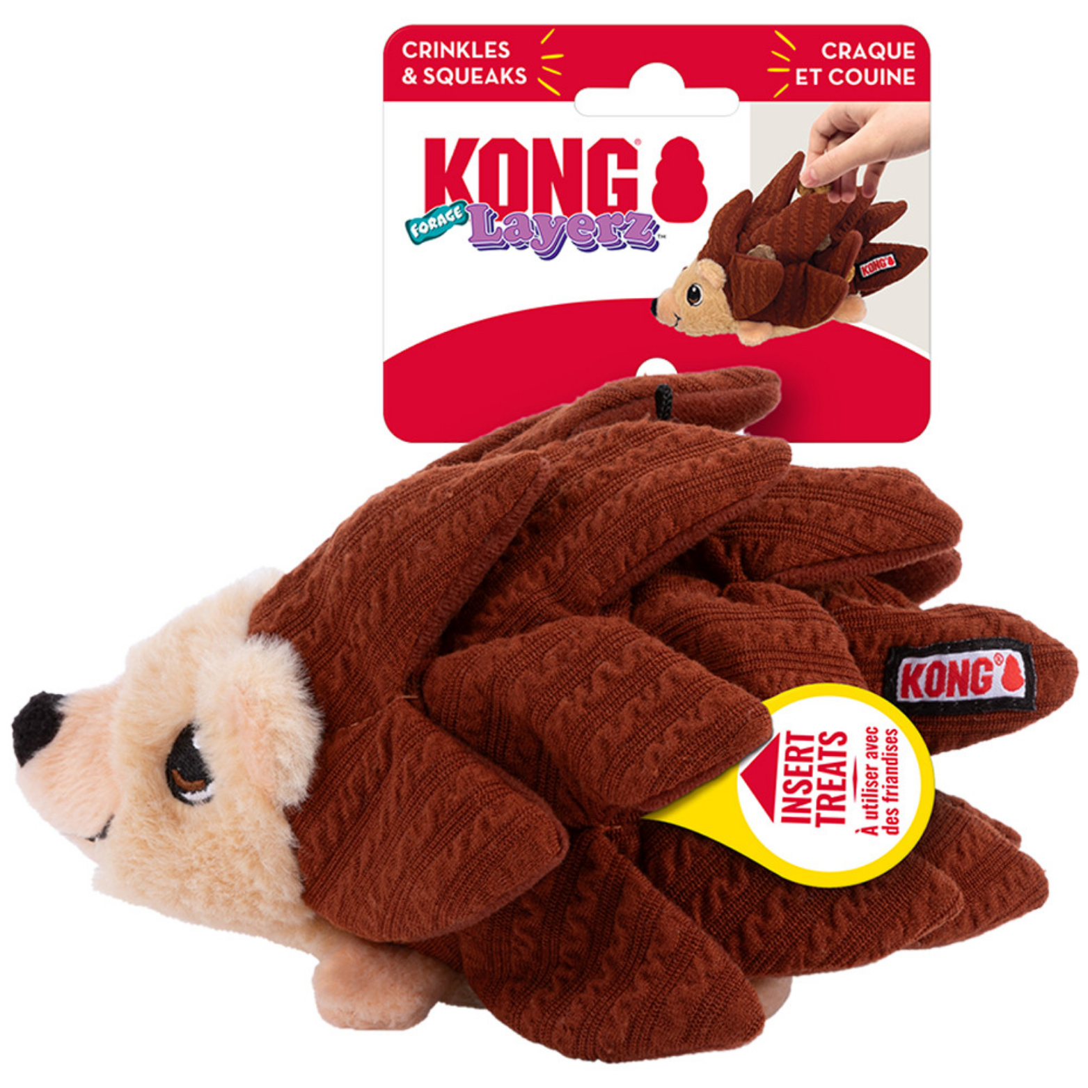 KONG Layerz Forage Hedgehog Dog Toy