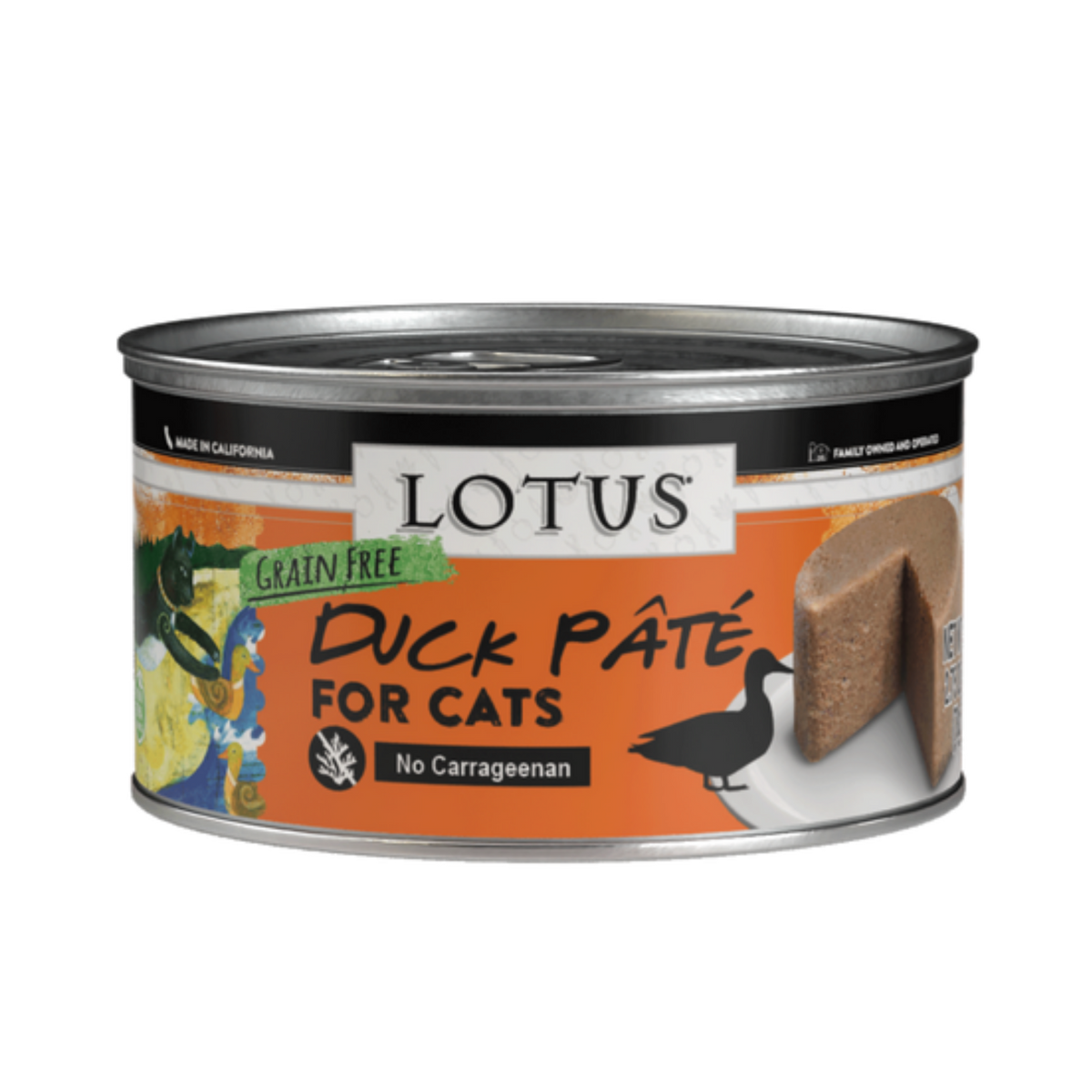 Lotus Duck Pate Grain-Free Canned Cat Food, 2.75 oz