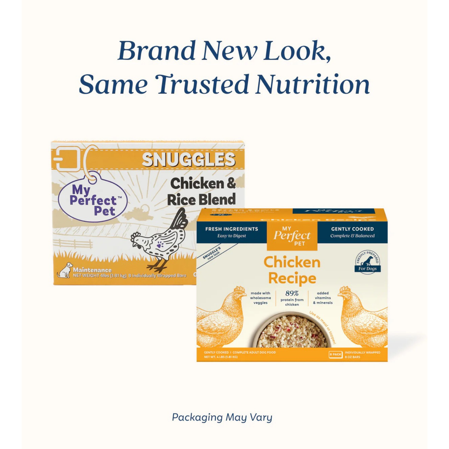 My Perfect Pet Snuggles Chicken & Rice Blend Gently Cooked Dog Food