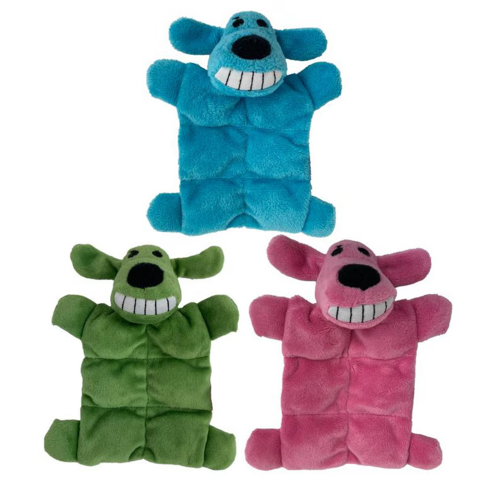 Multipet MiniPet Loofa Squeaker Mat 6" Dog Toy Assorted Colors
