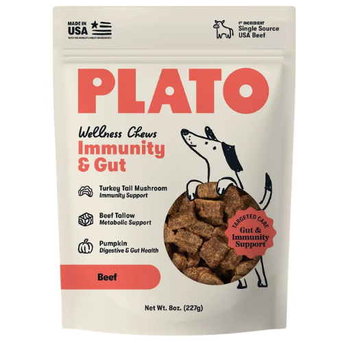 Plato Wellness Chews Immunity & Gut Air-Dried Dog Treats