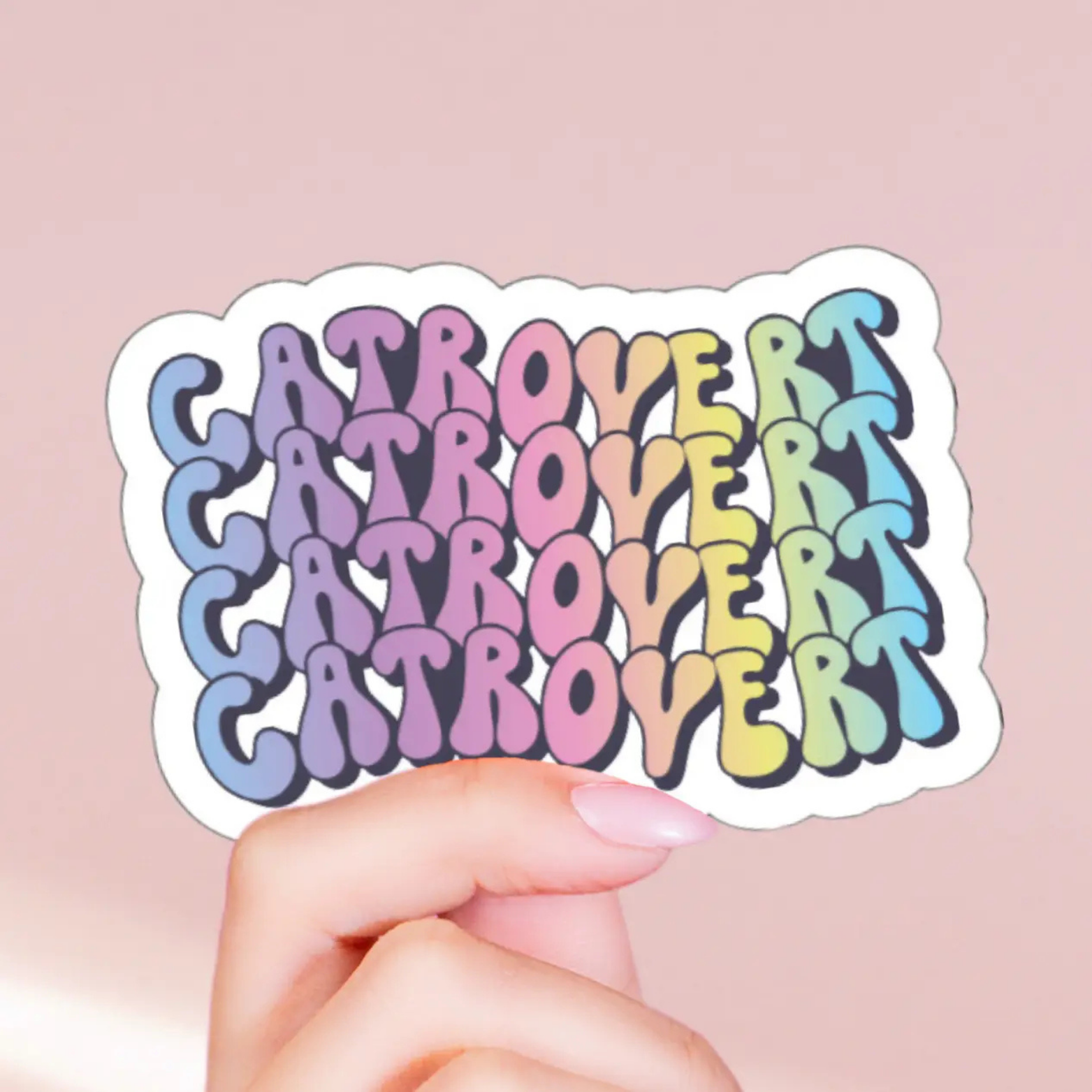 The Pet Foundry Catrovert Glossy Vinyl Sticker