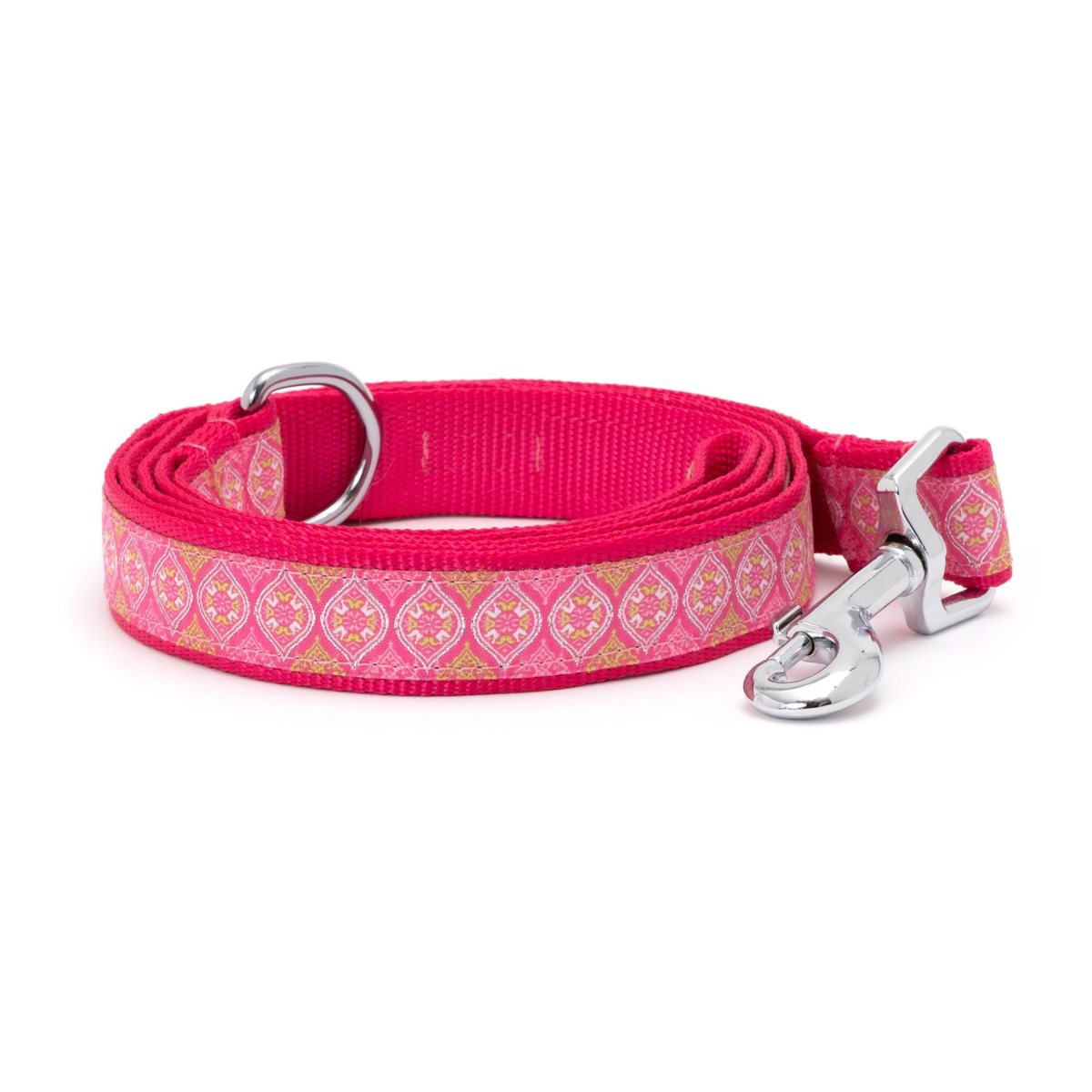 The Worthy Dog Fall Medallion Pink Dog Lead