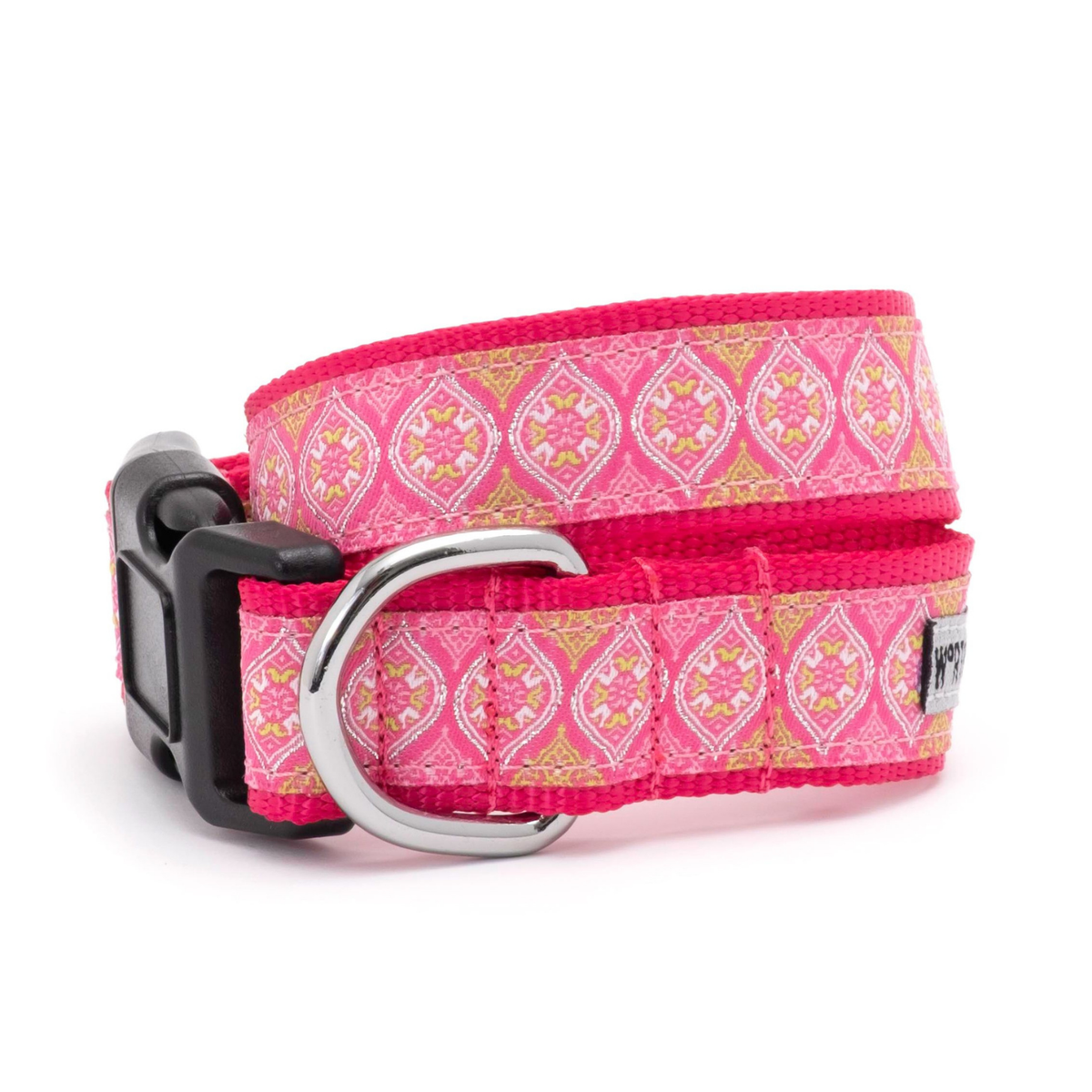 The Worthy Dog Medallion Pink Dog Collar