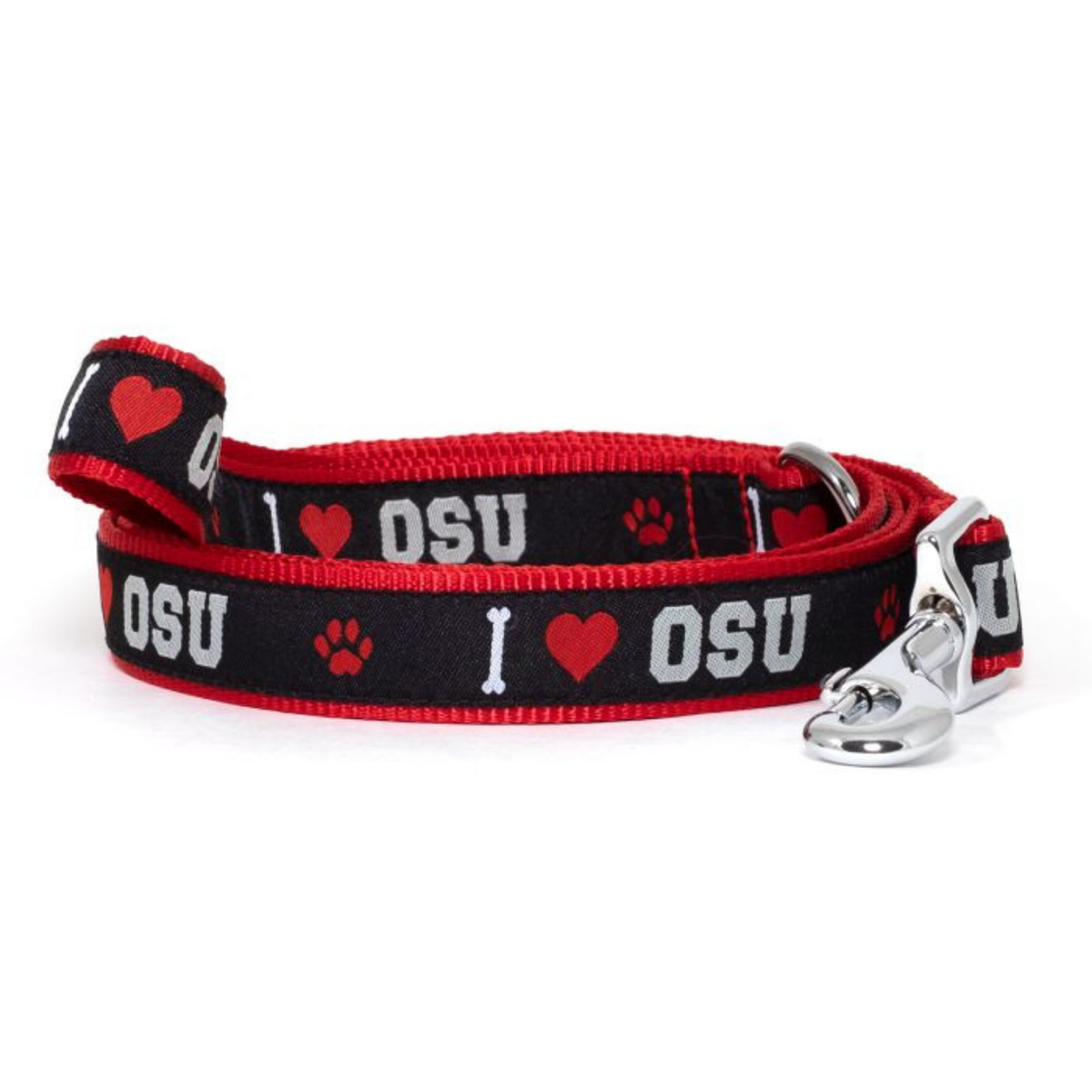 The Worthy Dog Ohio State I Heart OSU Dog Lead, Black