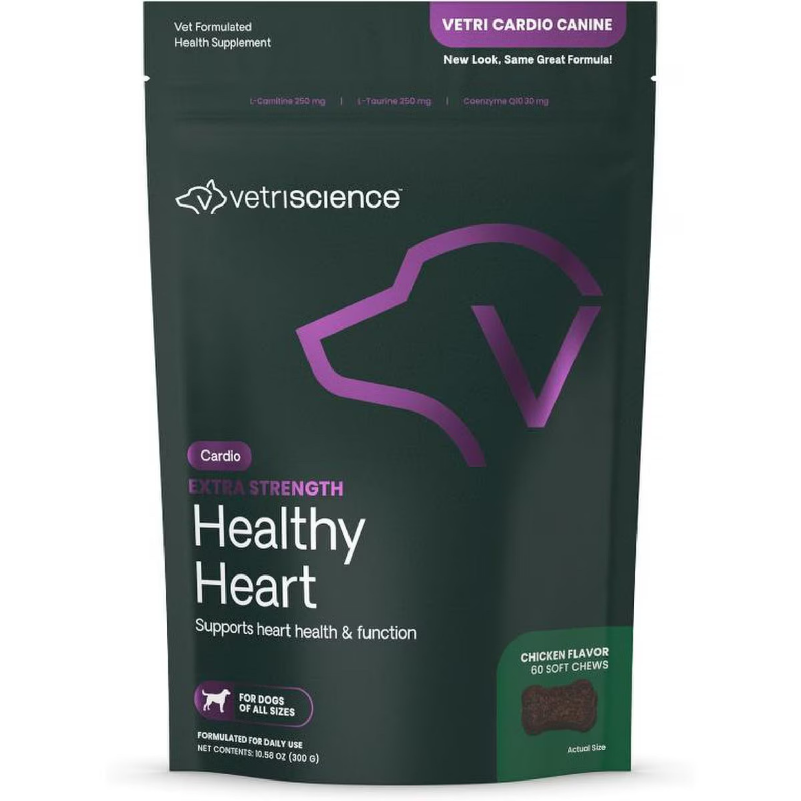 VetriScience Extra Strength Healthy Heart Chews for Dogs 60ct