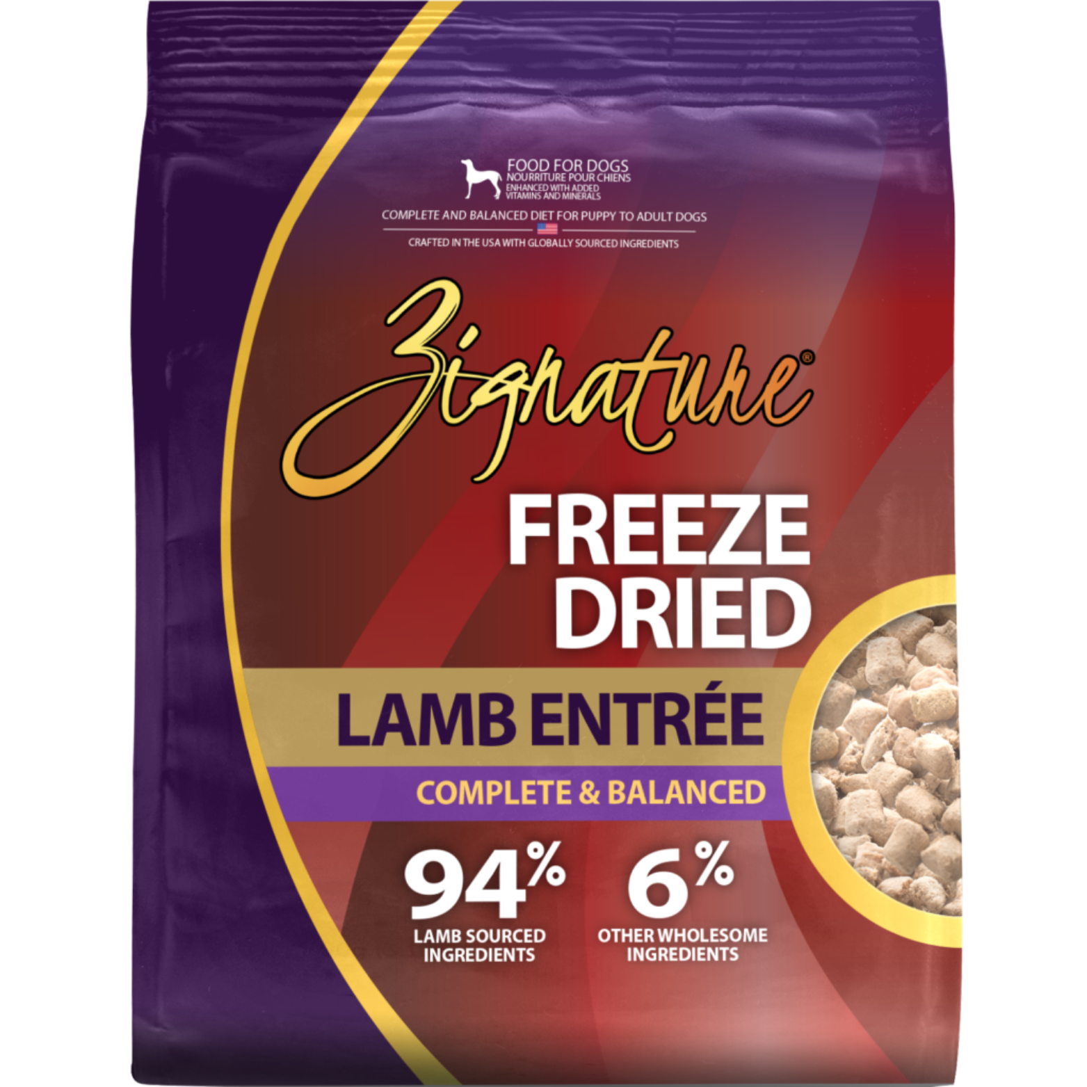 Zignature Lamb Entrée Limited Ingredient Formula Freeze-Dried Dog Food
