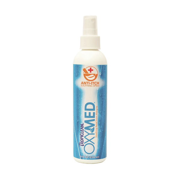 TropiClean OXY-MED Anti-Itch Spray 8oz - Mutts & Co.
