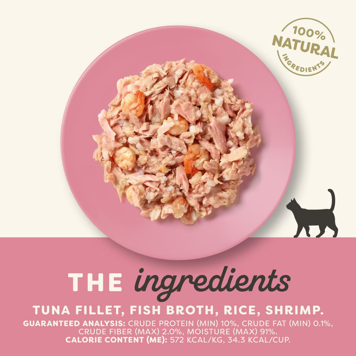 Applaws Cat Grain Free Tuna Fillet with Shrimp in Broth Peel Top Dish Canned Cat Food, 2.12-oz