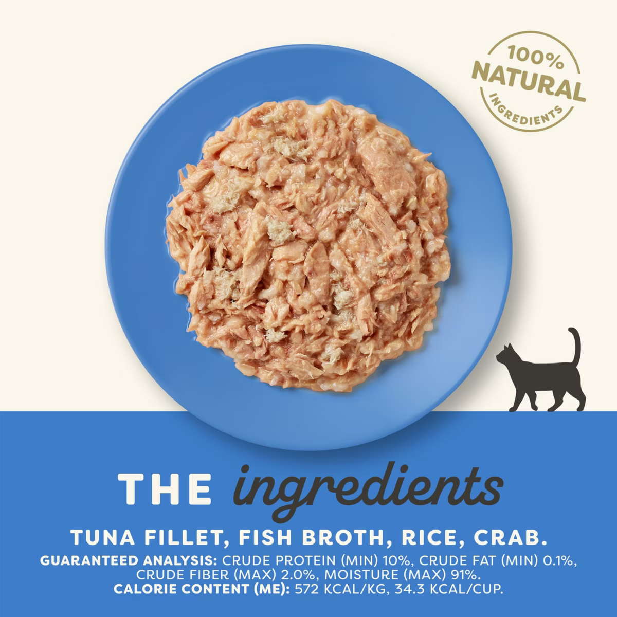 Applaws Cat Grain Free Tuna with Crab in Broth Peel Top Dish Canned Cat Food, 2.12-oz