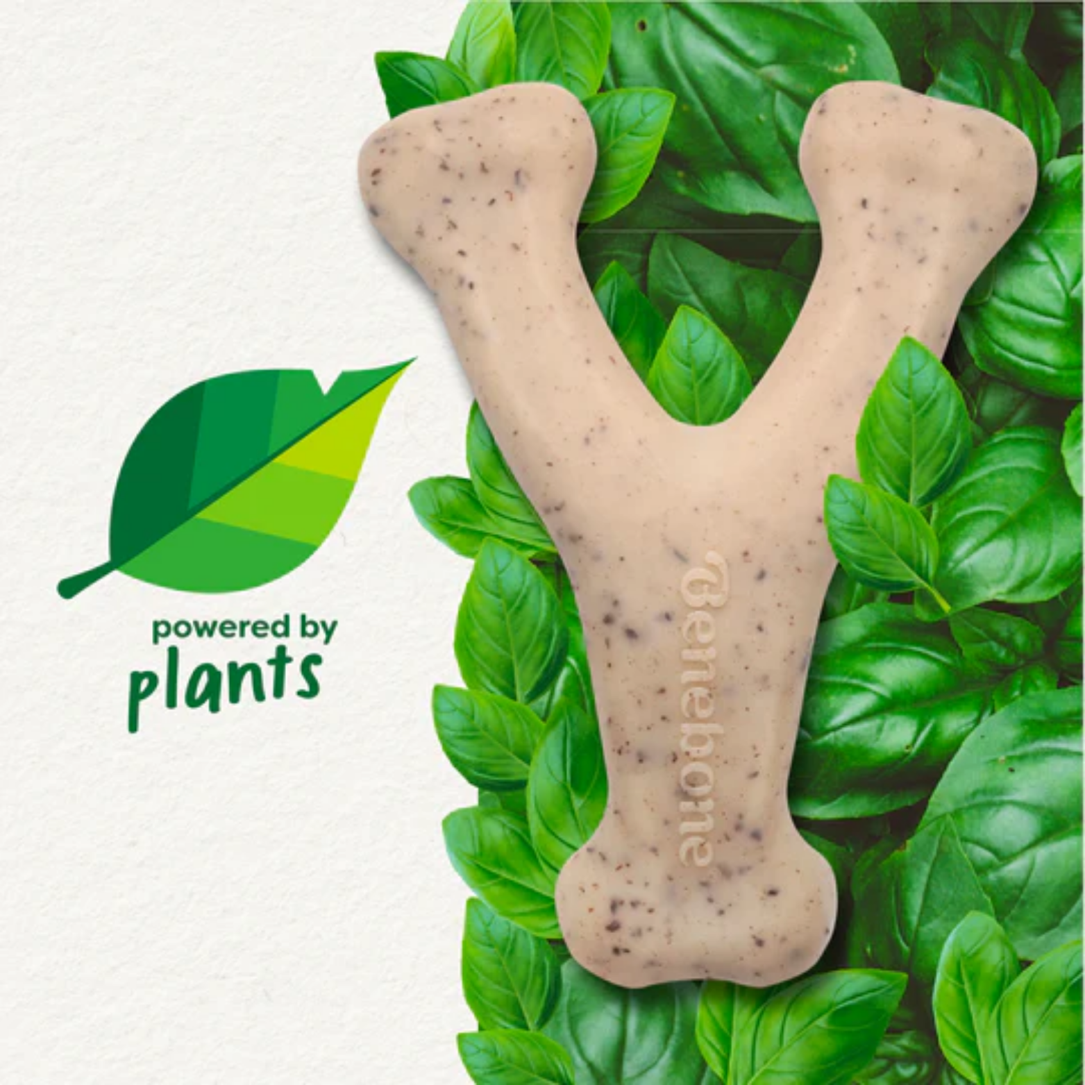 Benebone Eco Green Bacon Flavored Wishbone Dog Chew Toy
