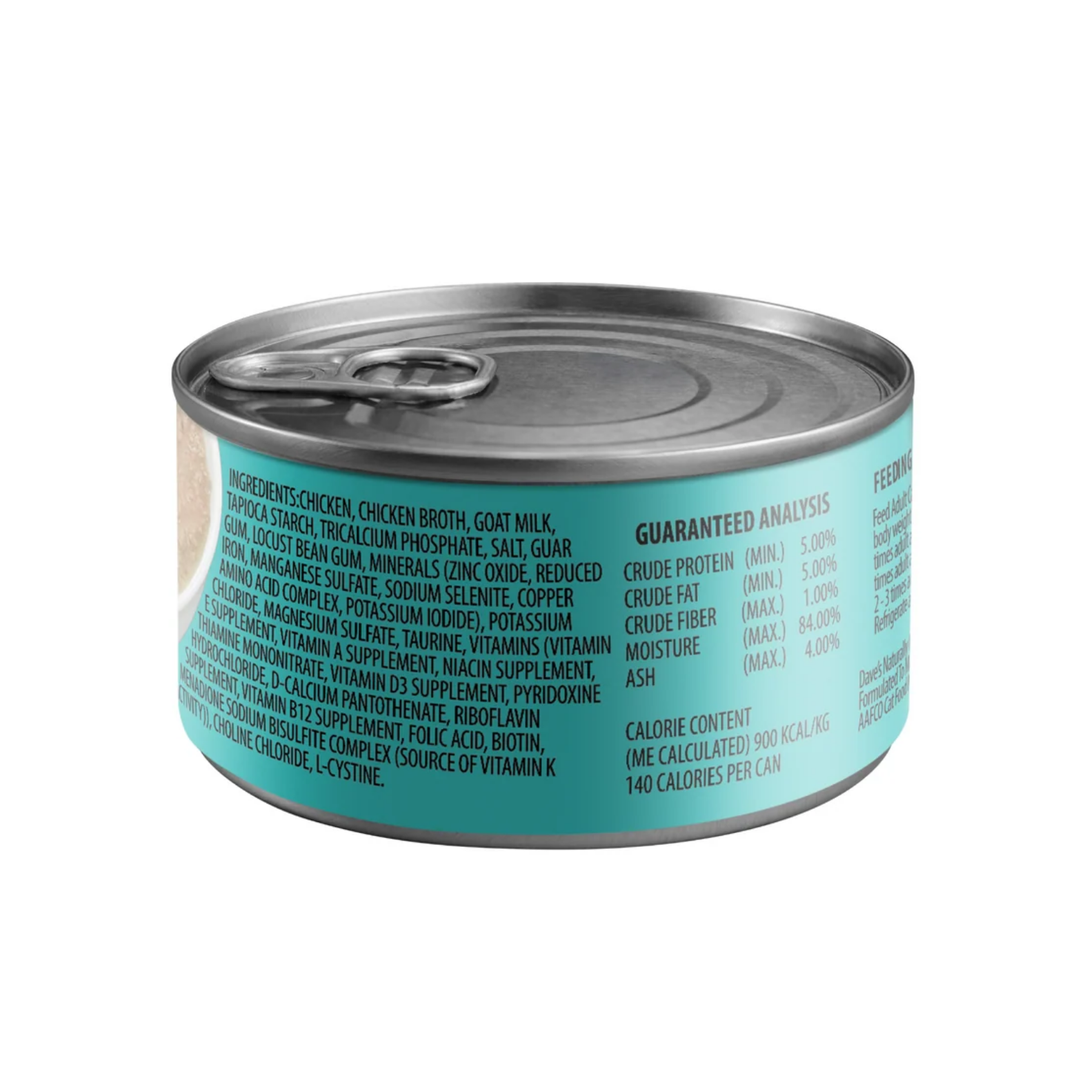 Dave's Pet Food Cat Grain Free Saucey Pate Chicken with Goat Milk 5.5-oz