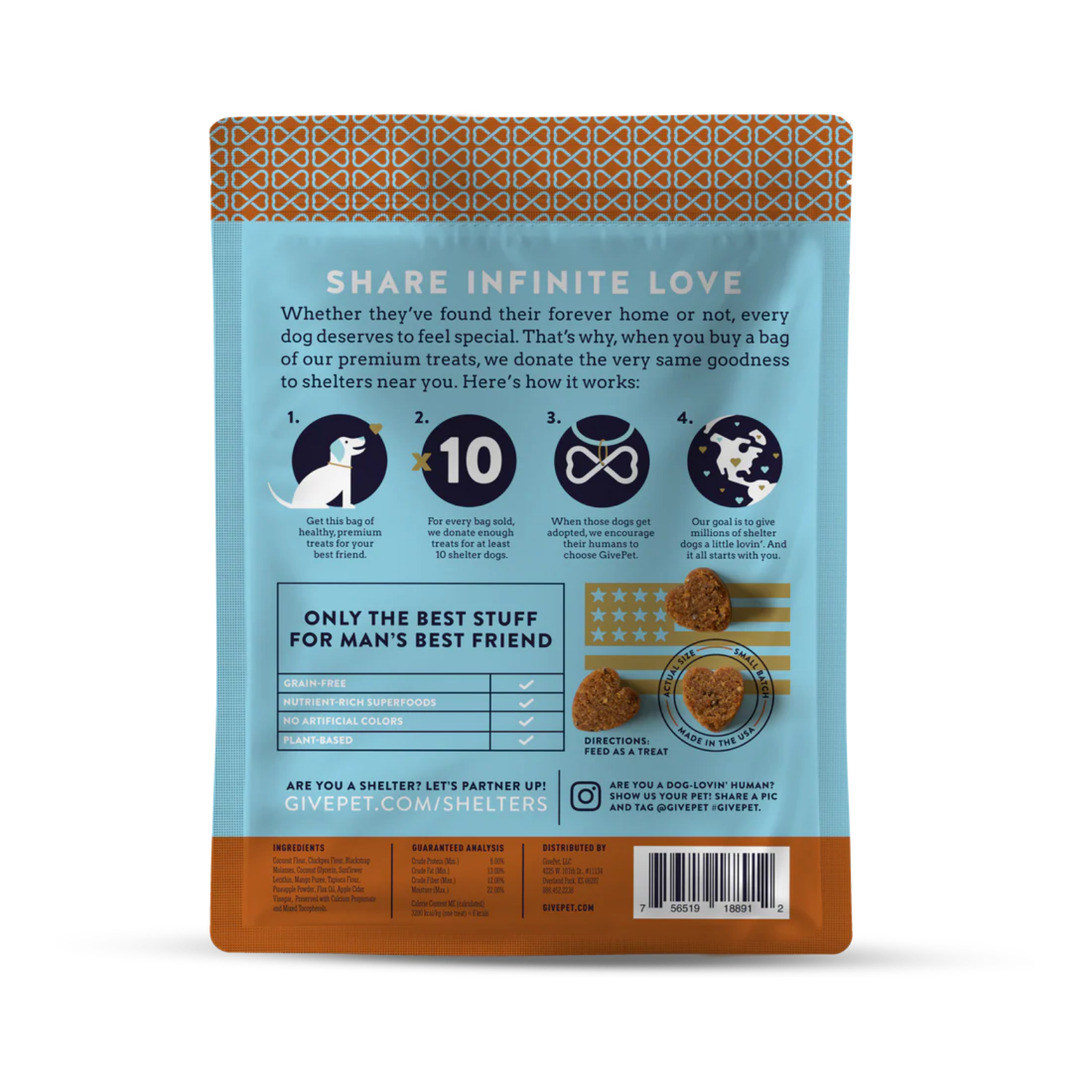 GivePet Doggy Paddle Soft & Chewy Dog Training Treats 6oz