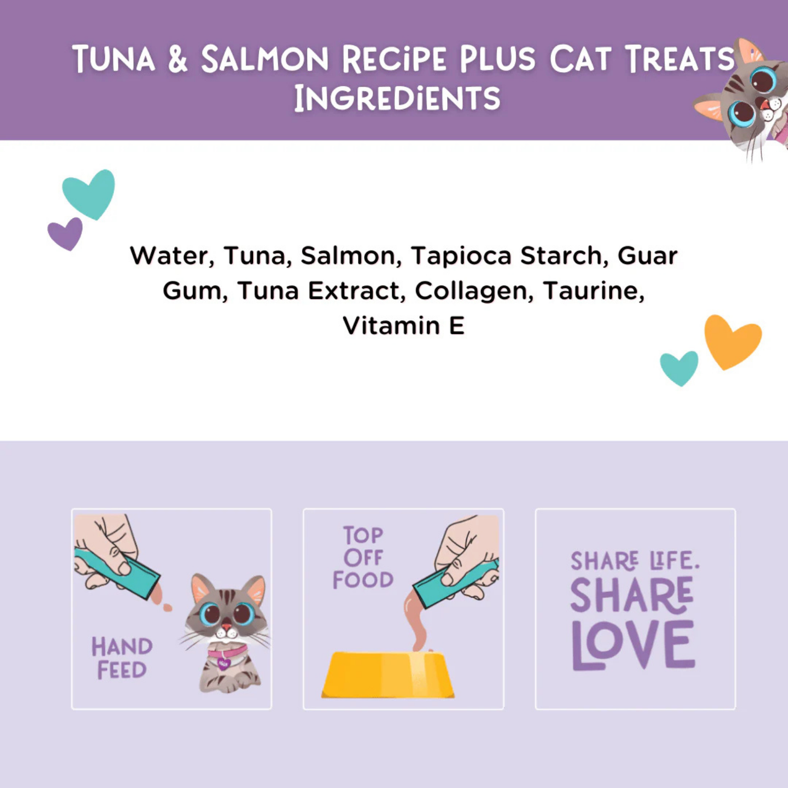 Love, Nala Mousse Tuna & Salmon Plus Recipe Grain-Free Lickable Cat Treats, case of 4