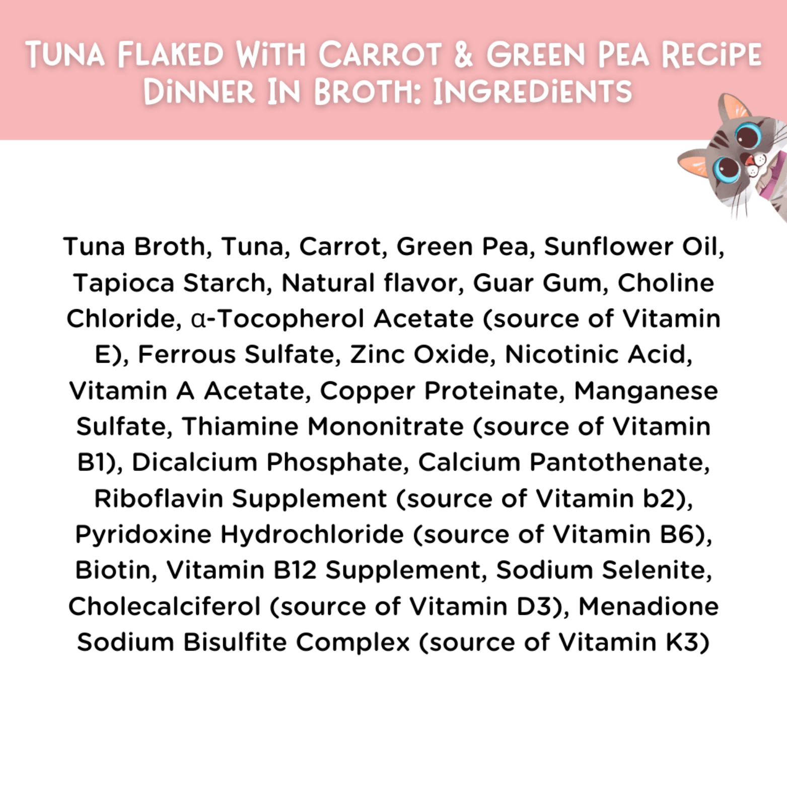 Love, Nala Tuna With Carrot & Green Pea Flaked Recipe Dinner In Broth Grain-Free Adult Cat Food, 2.8-oz