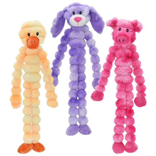 Multipet Crimpy Cuddlerz Plush Dog Toy Assorted Animal