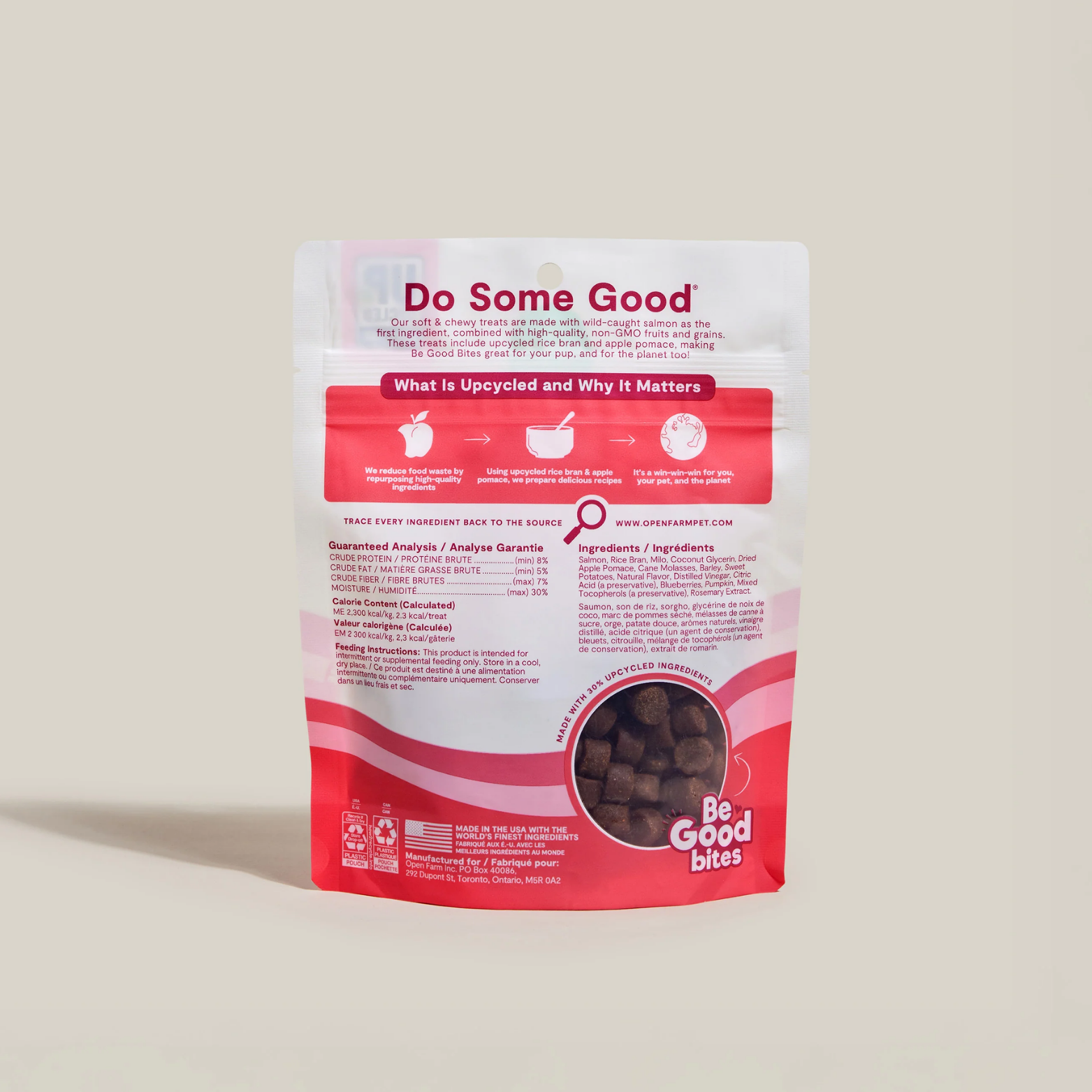 Open Farm Be Good Bites Salmon Soft & Chewy Dog Treats 6 oz