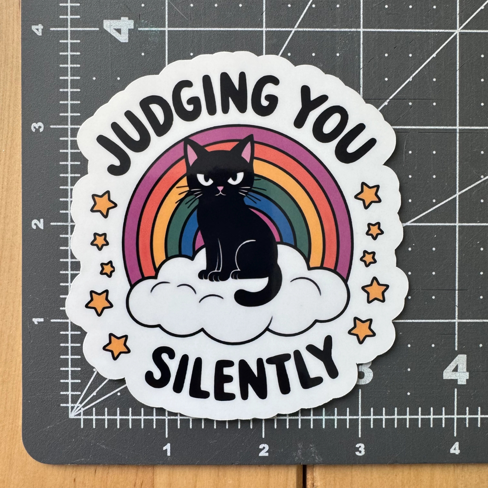 The Pet Foundry Judging You Silently Glossy Vinyl Sticker