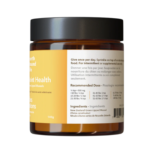 North Hound Life Hip & Joint New Zealand Green Lipped Mussel Powder Superfood Dog Supplement
