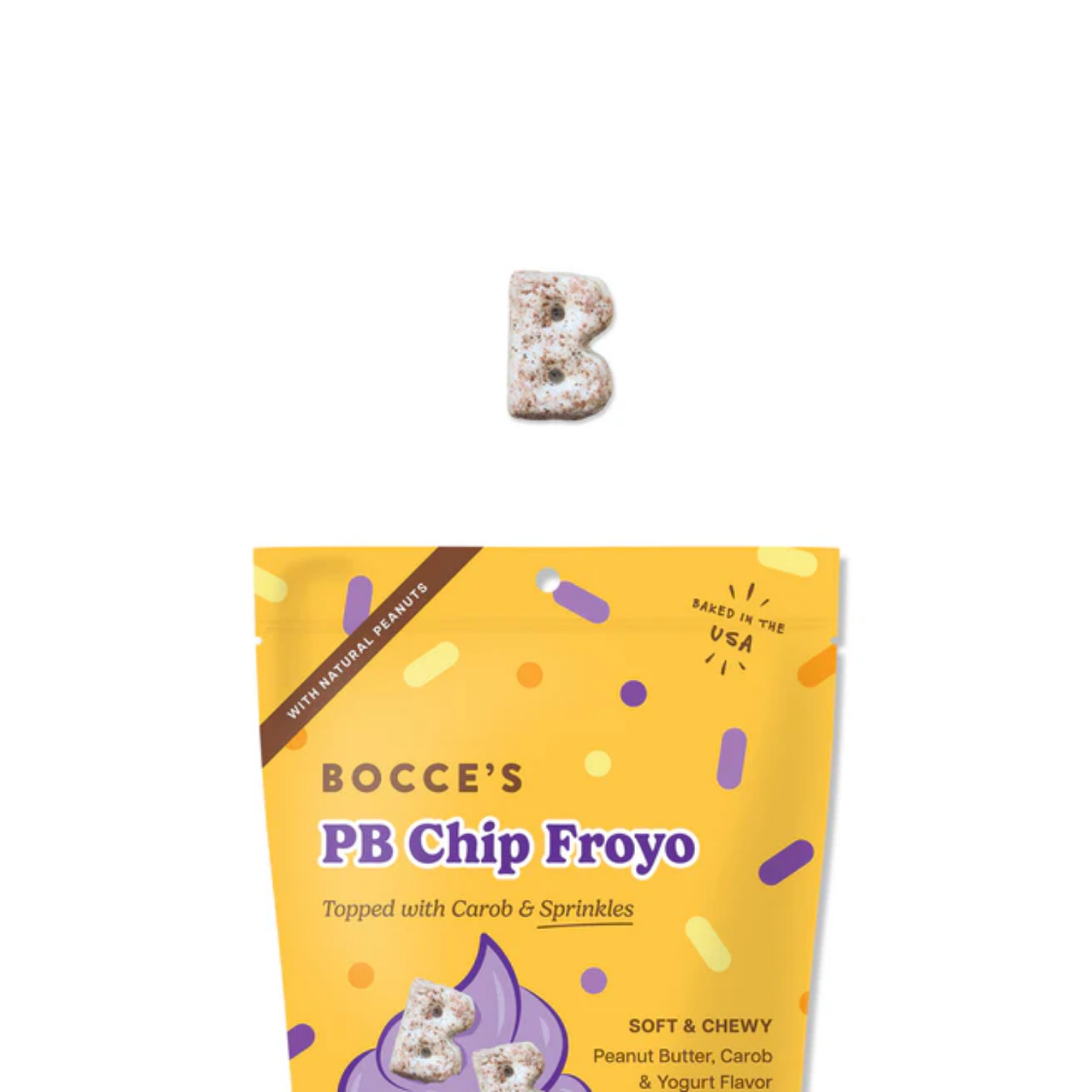 Bocce's Bakery Dog Froyo Grain Free Peanut Butter Chip Soft & Chewy Treats 6 oz