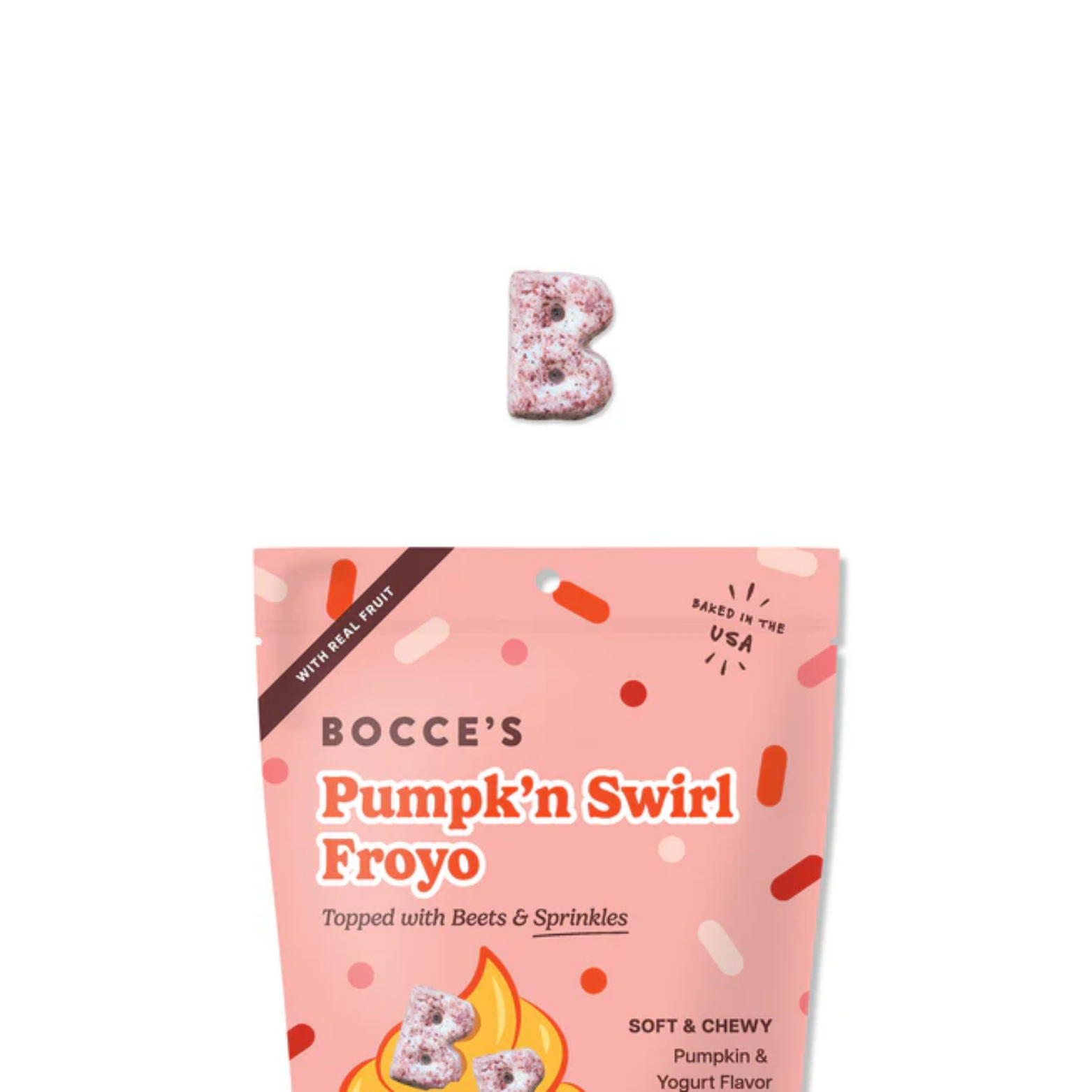 Bocce's Bakery Dog Froyo Grain Free Pumpk'n Swirl Soft & Chewy Treats 6 oz