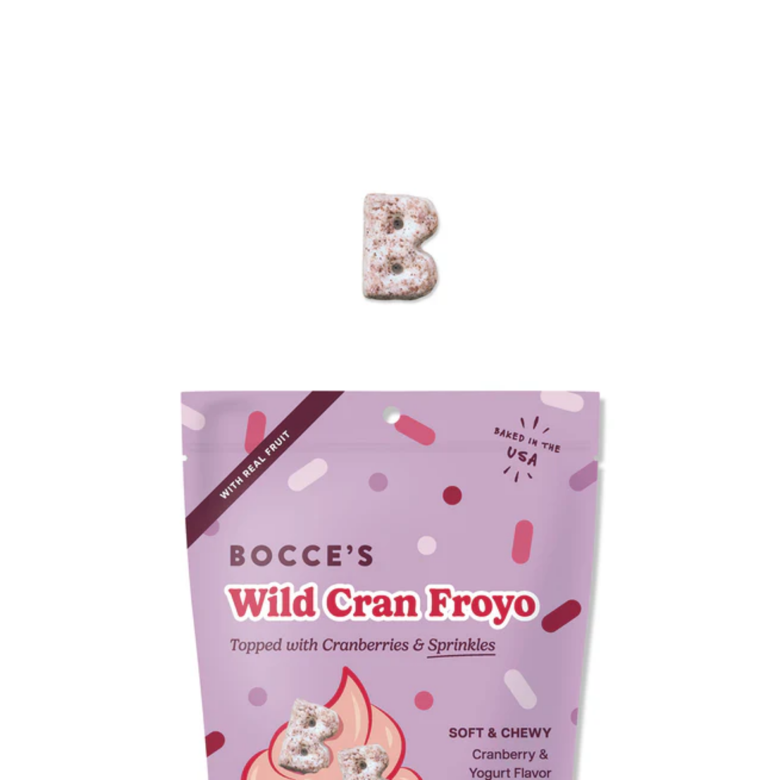 Bocce's Bakery Dog Froyo Grain Free Wild Cran Soft & Chewy Treats 6 oz