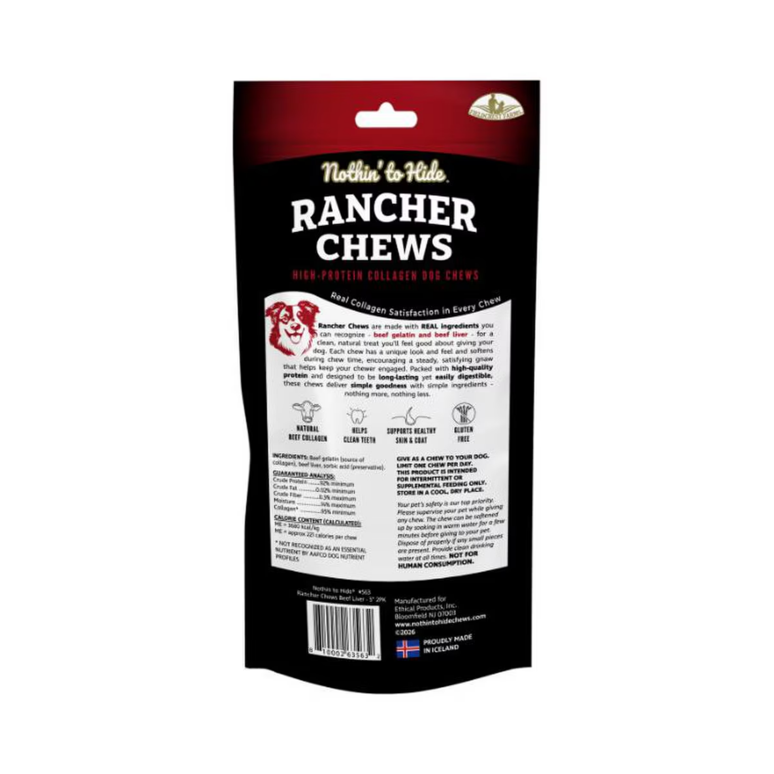 Ethical Pet Nothin' To Hide Beef Flavor Rancher Dog Chews