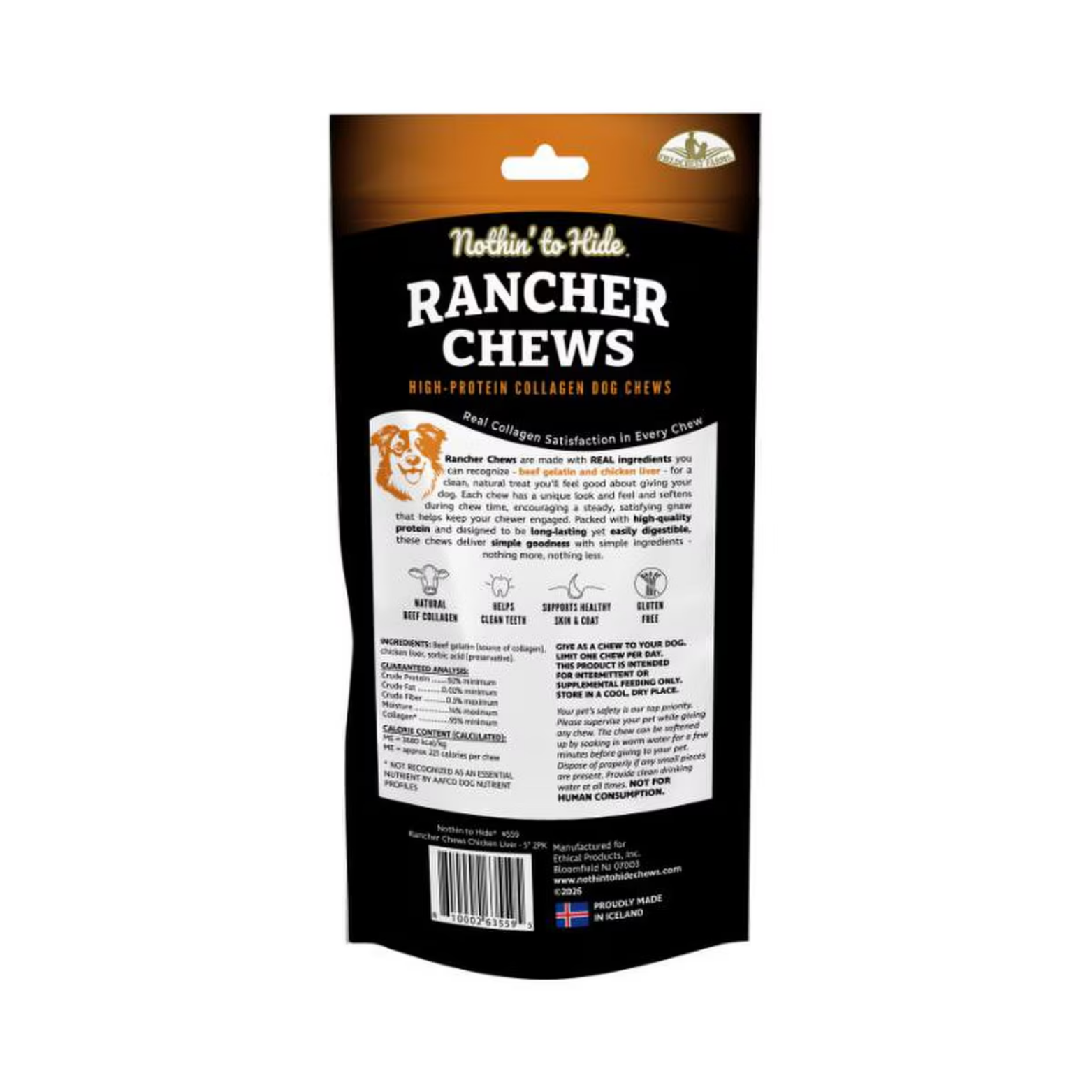 Ethical Pet Nothin' To Hide Chicken Flavor Rancher Dog Chews
