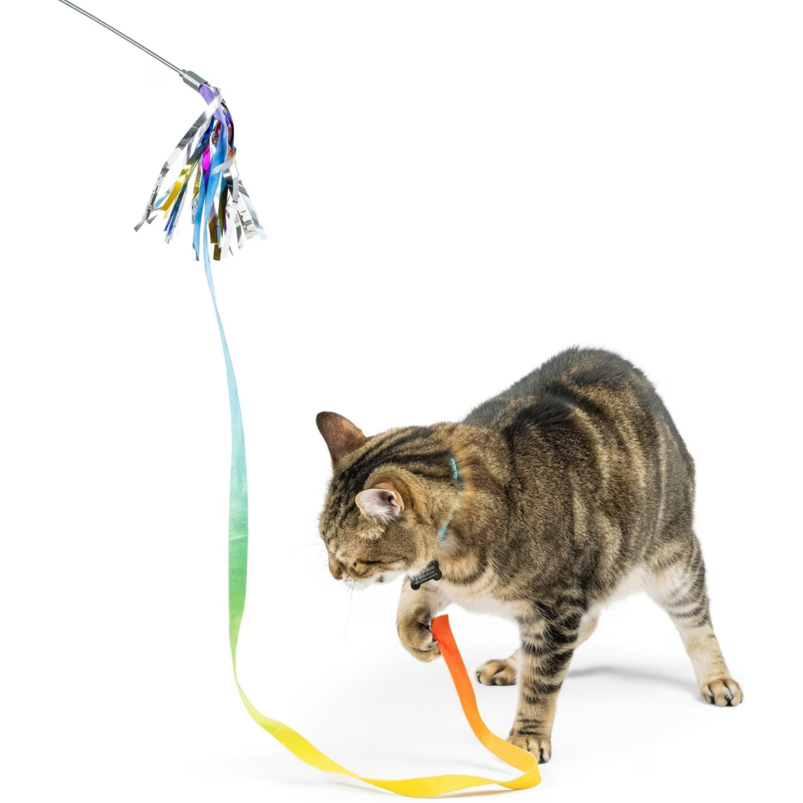 Huxley & Kent Cat Wand Dance & Lure Rainbow Cat Toy