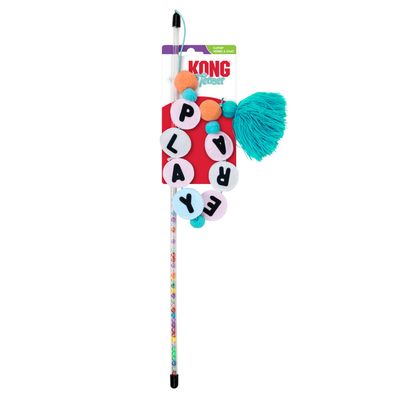 KONG Friendship Teaser Cat Toy with Catnip, Multicolor