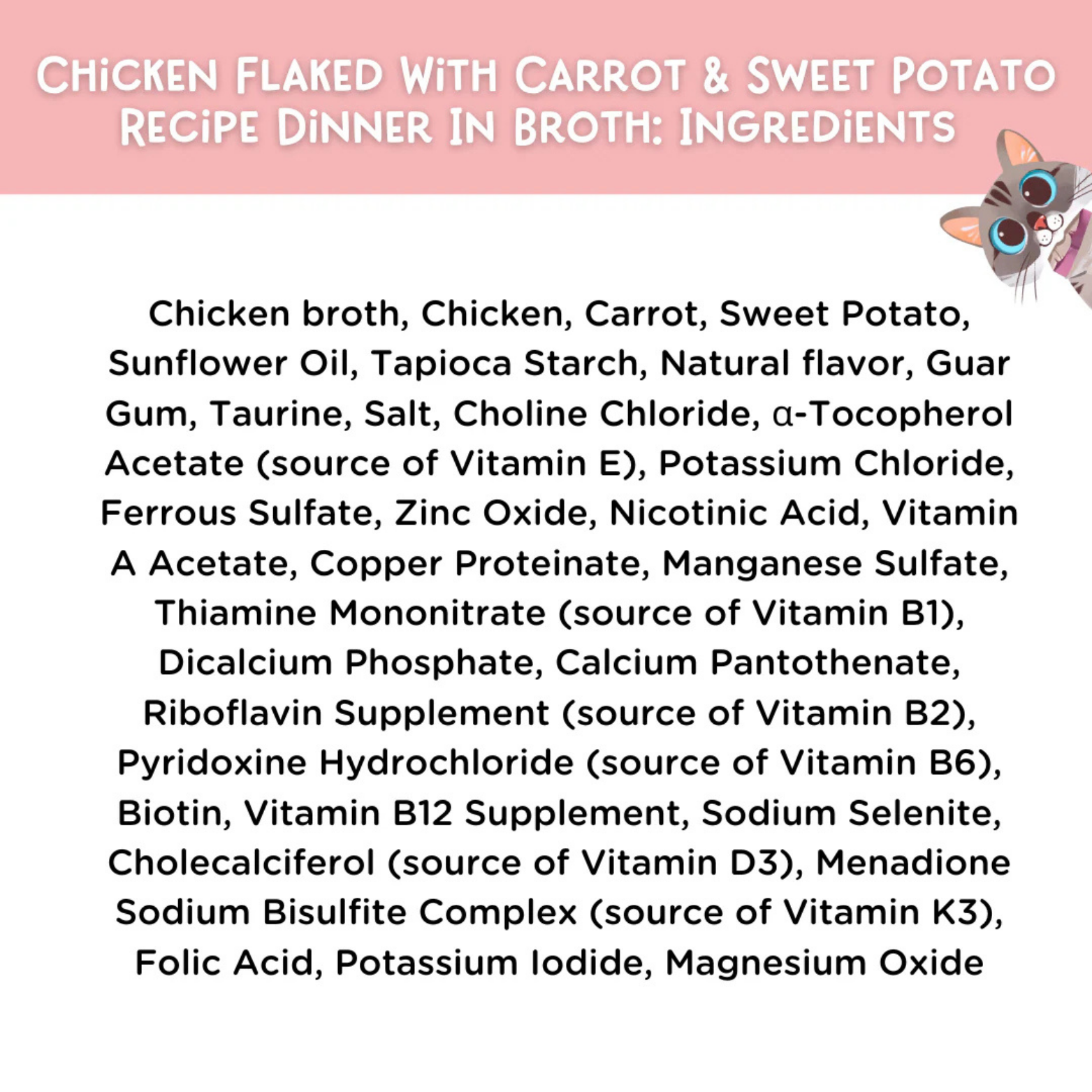 Love, Nala Chicken With Carrot & Sweet Potato Flaked Recipe Dinner In Broth Grain-Free Adult Cat Food, 2.8-oz