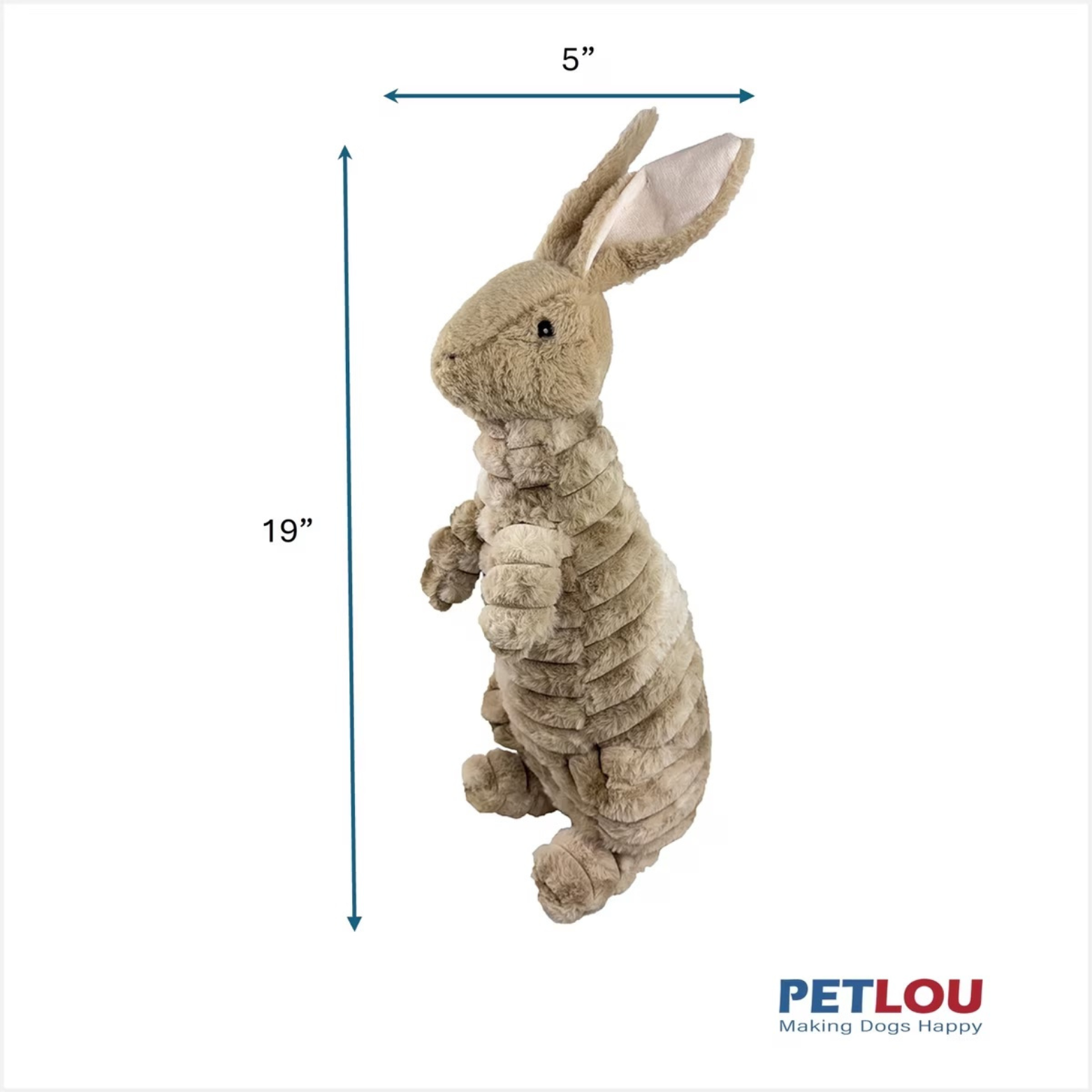 Petlou Ripples Trapped Bunny Dog Toy 19"