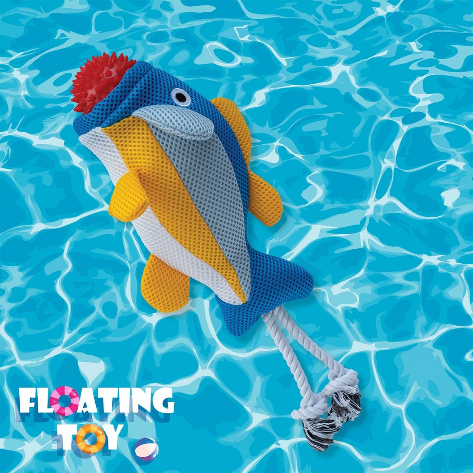 Territory Dog 2-in-1 Toy Yellow Fish - 10 inches
