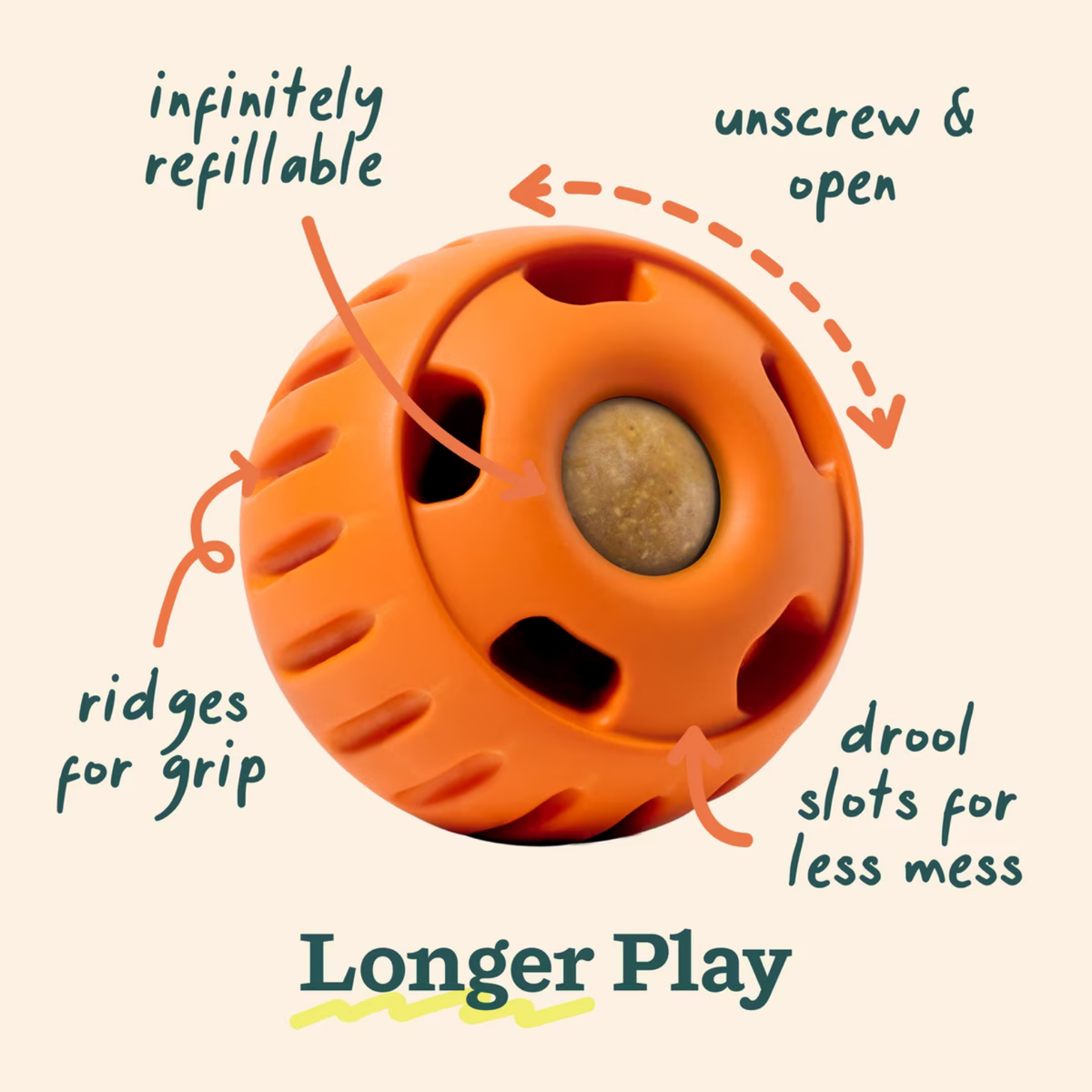 Woof Pet Pupsicle Pumpkin Dog Toy