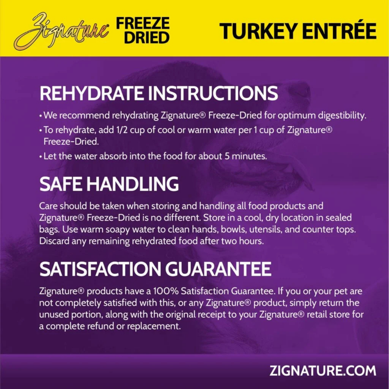 Zignature Turkey Entrée Limited Ingredient Formula Freeze-Dried Dog Food