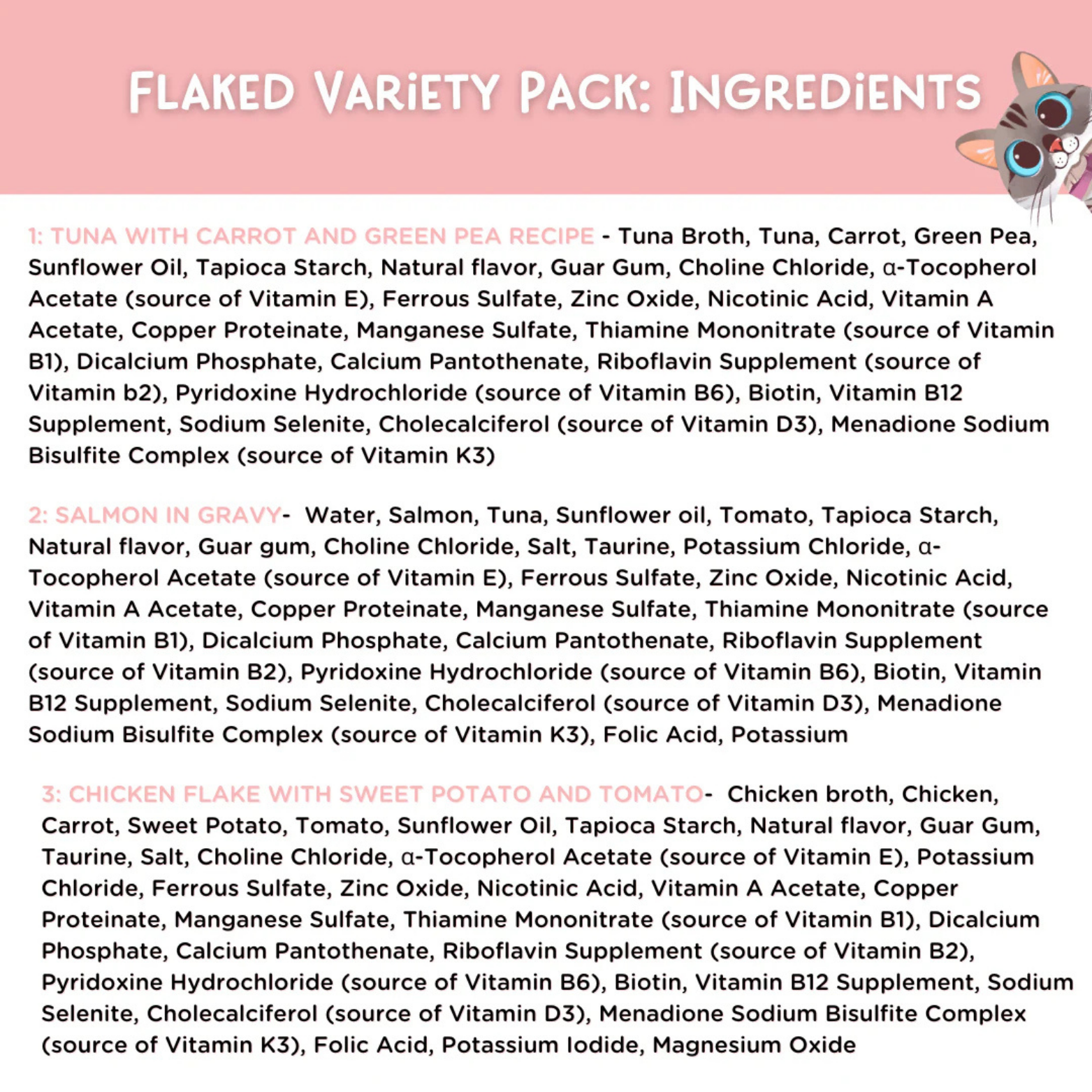 Love, Nala Flaked Variety Pack Grain-Free Adult Wet Cat Food 2.8 oz, Case of 12