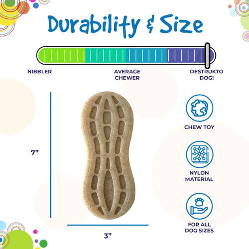 SodaPup Peanut eChew Durable Nylon Dog Chew and Enrichment Toy