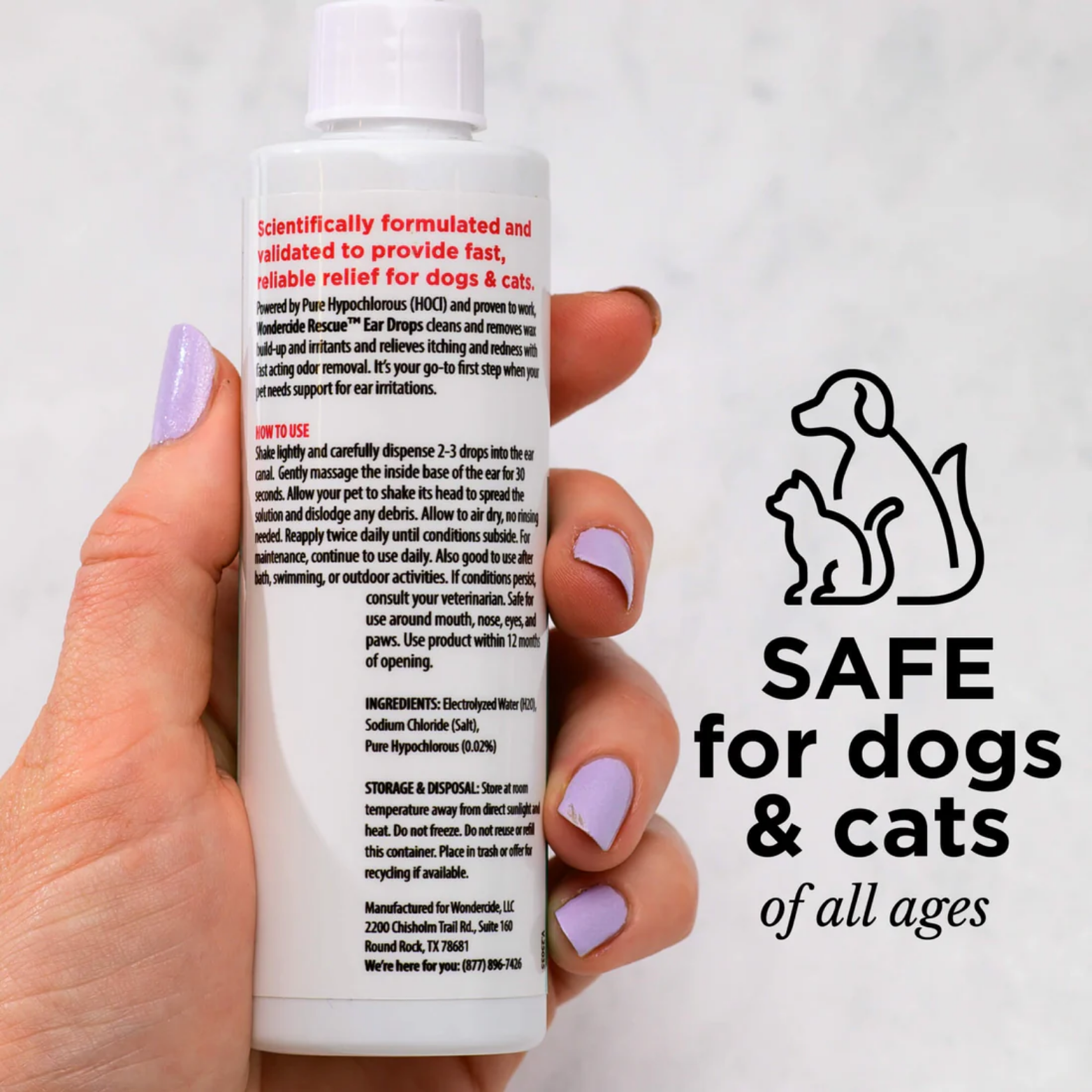 Wondercide Dog & Cat Rescue Ear Drops 4oz
