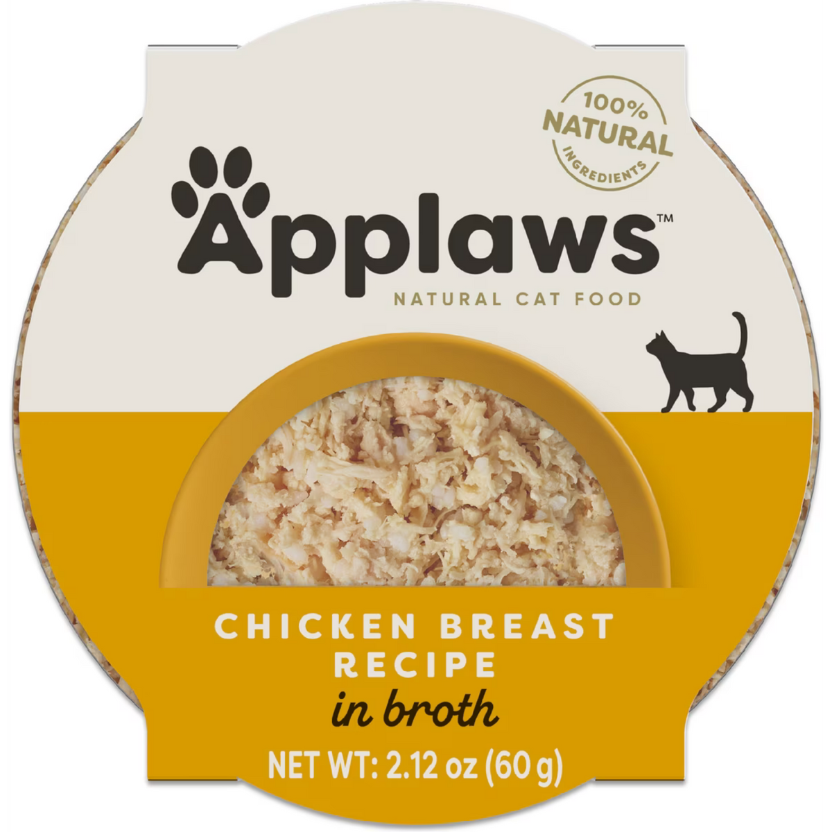 Applaws Cat Grain Free Chicken Breast in Broth Peel Top Dish Canned Cat Food, 2.12-oz