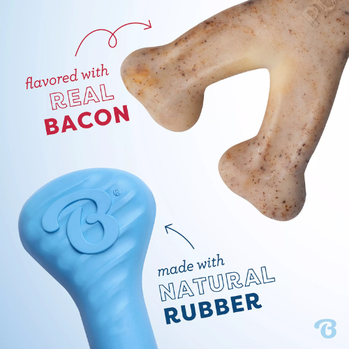 Benebone Puppy Wishbone & Rubber Pack Chew Toy, 2 pack